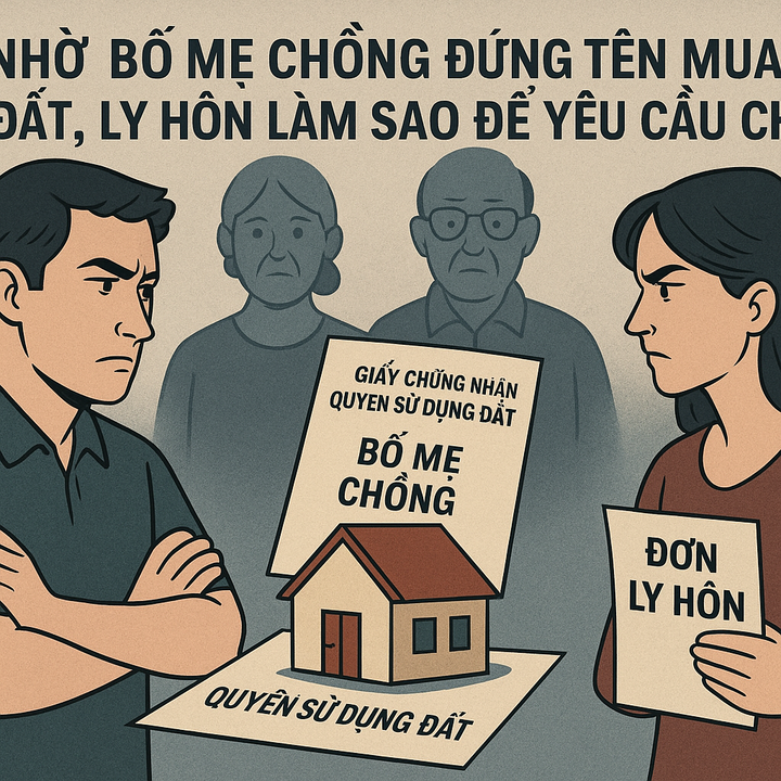 Nhờ bố mẹ chồng đứng tên mua nhà đất, khi ly hôn làm sao để đòi phần của mình?