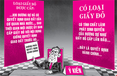 Giấy đỏ là đối tượng khởi kiện án hành chính?