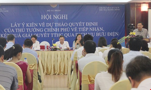 Bộ Tư pháp lấy ý kiến dự thảo về giải quyết TTHC qua dịch vụ bưu điện